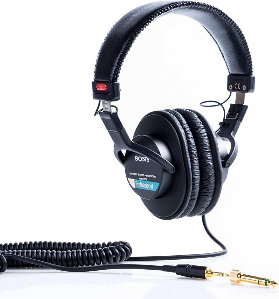 Sony MDR7506 studio headphones for voiceover