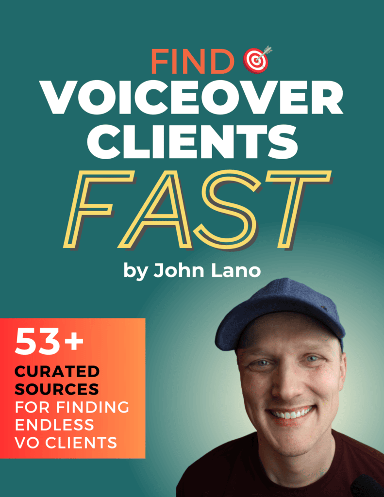 find voiceover clients fast landing page cover