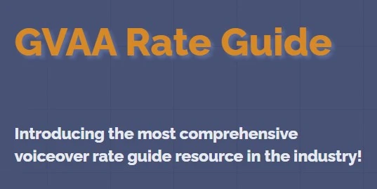 GVAA Voiceover Rate Guide Image